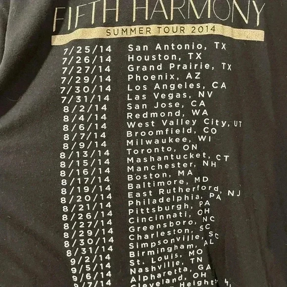 Fifth Harmony  Tour Concert T-Shirt - Picture 6 of 7